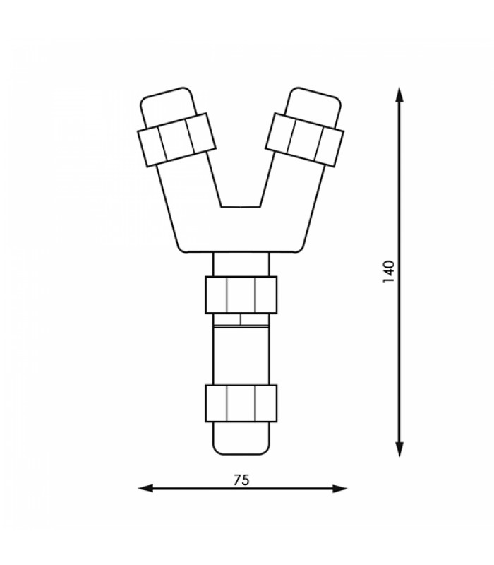 Conector estanco en Y IP68 LEDME