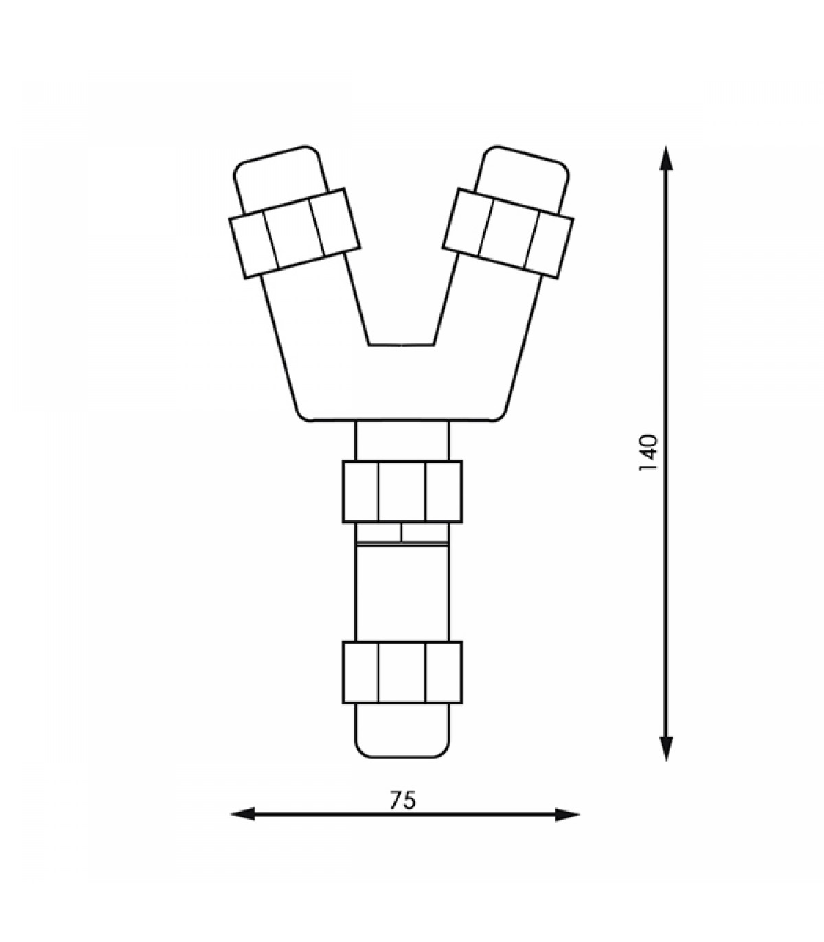 Conector estanco en Y IP68 LEDME