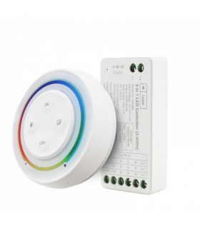 Controlador Regulador RGB + CCT 12 / 24V 12A + Mando RF