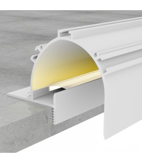 Perfil Aluminio SUN Lacado Blanco Empotrar Arquitectonico -2 Metros-