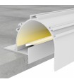 Perfil Aluminio SUN Lacado Blanco Empotrar Arquitectonico -2 Metros-
