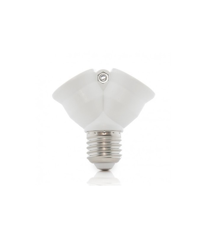 Adaptador casquillo E27 a 2xE27