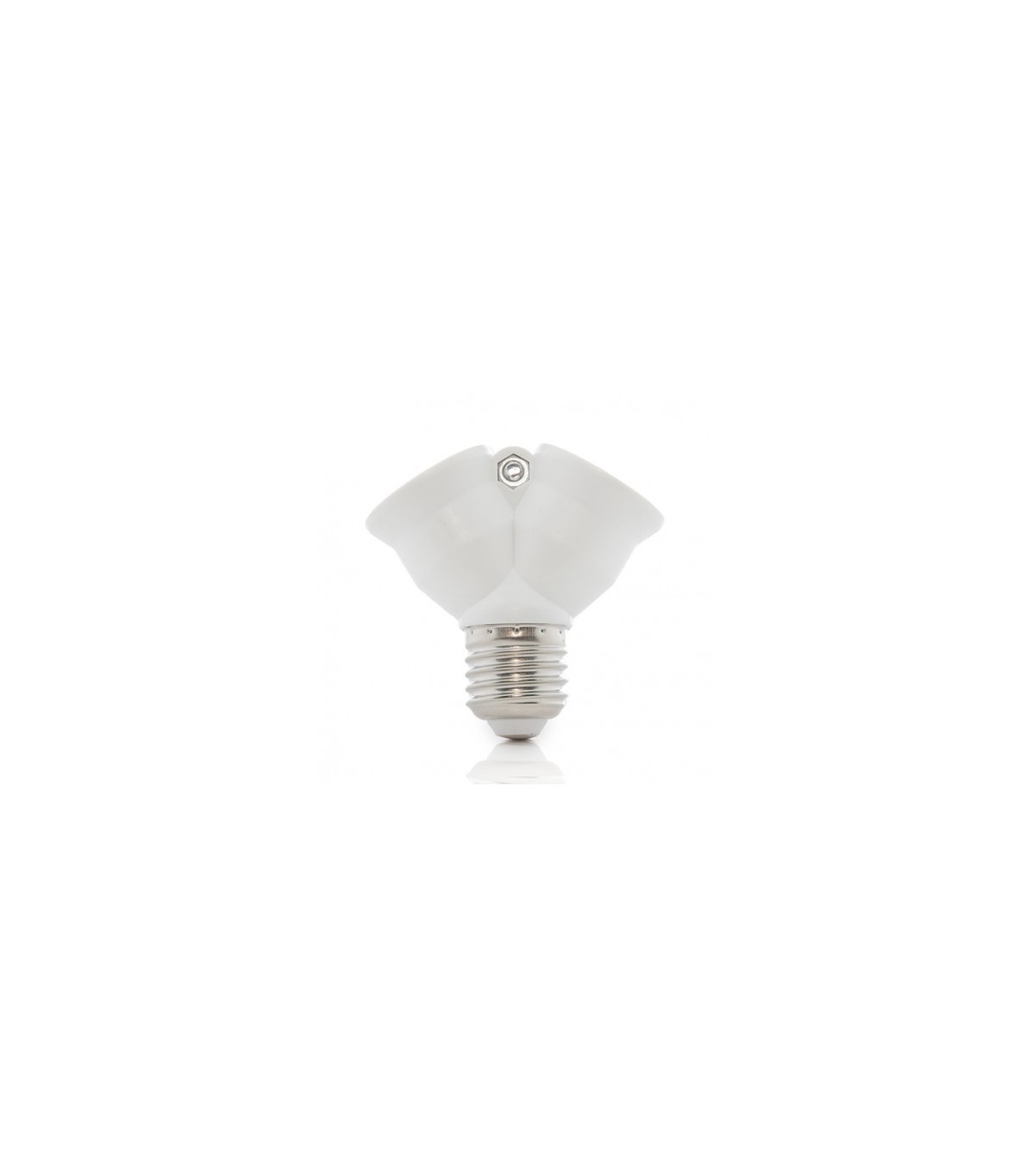 Adaptador casquillo E27 a 2xE27