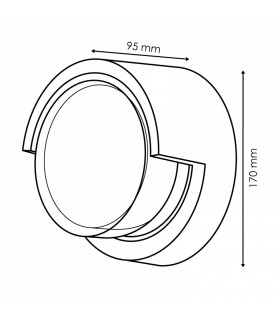 Aplique de Pared Led DYNAMIC 12W 840Lm IP65 CCT
