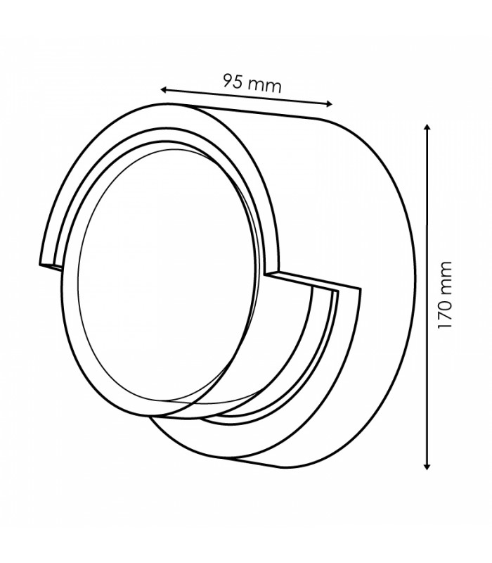 Aplique de Pared Led DYNAMIC 12W 840Lm IP65 CCT