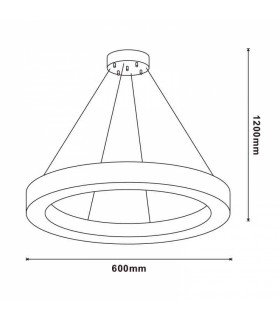 Lámpara Colgante Sunny 40W 3200Lm CCT