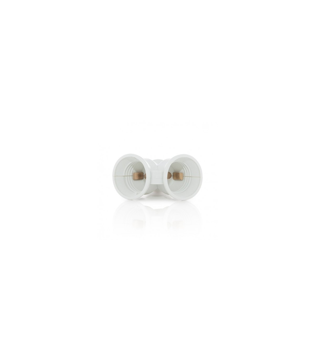 Adaptador casquillo E27 a 2xE27