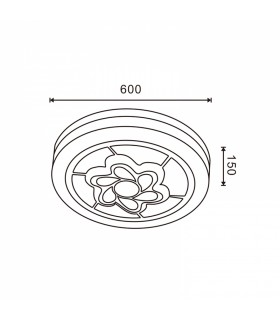 Plafón Led Circle Flower 120W 7800Lm CCT