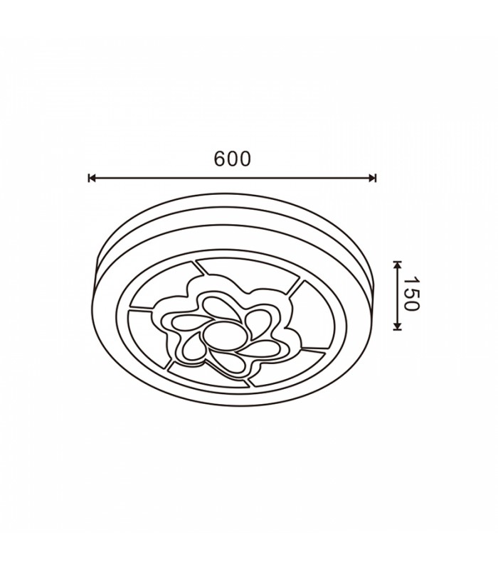 Plafón Led Circle Flower 120W 7800Lm CCT