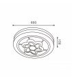 Plafón Led Circle Flower 120W 7800Lm CCT