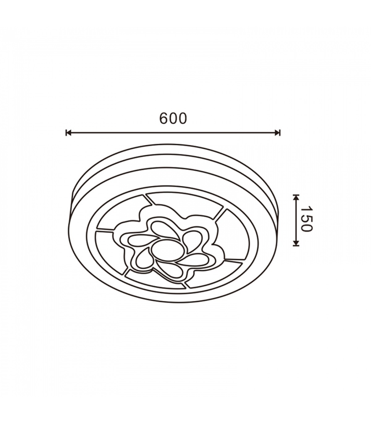Plafón Led Circle Flower 120W 7800Lm CCT