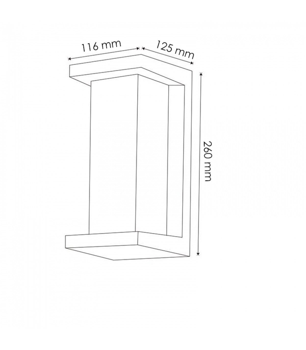 Aplique de Pared Led METSE 10W 920Lm IP54 Negro