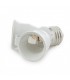 Adaptador casquillo E27 a 2xE27