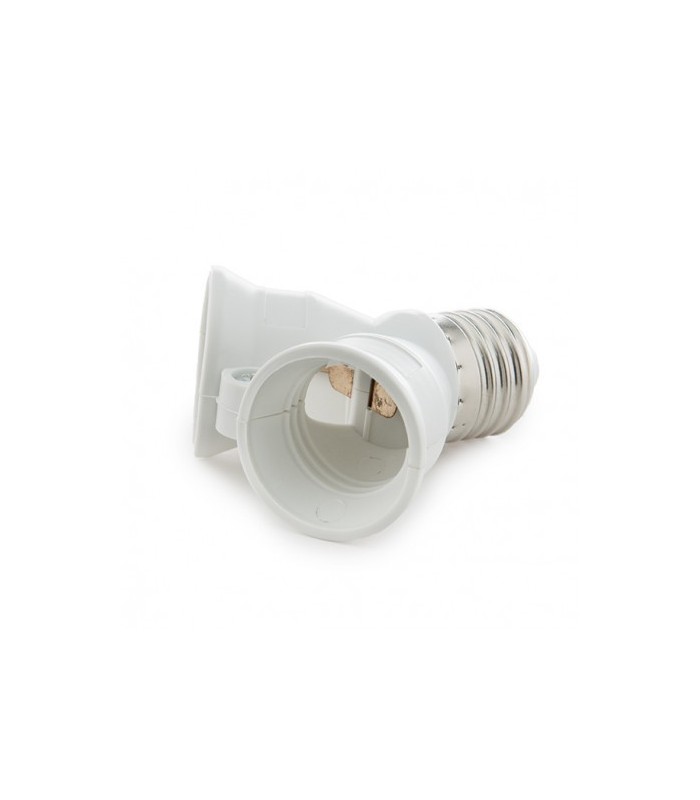 Adaptador casquillo E27 a 2xE27