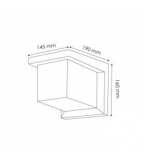 Aplique de Pared Led DAKOTA 12W 1160Lm IP54 Negro