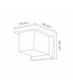 Aplique de Pared Led DAKOTA 12W 1160Lm IP54 Negro