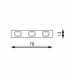 Cadena 20 Módulos 3 Led 0.75W 60Lm 120º 12VDC IP65