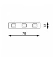 Cadena 20 Módulos 3 Led 0.75W 60Lm 120º 12VDC IP65