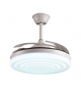 Ventilador Arcos DC 72W 6480Lm 4 Aspas Blanco APP Tuya CCT