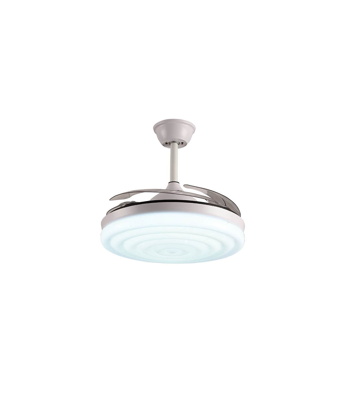 Ventilador Arcos DC 72W 6480Lm 4 Aspas Blanco APP Tuya CCT