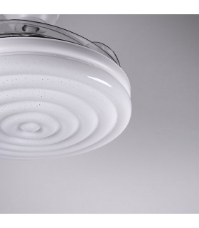 Ventilador Arcos DC 72W 6480Lm 4 Aspas Blanco APP Tuya CCT