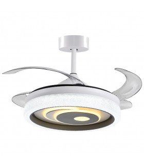 Ventilador Trio DC 72W 6480Lm 4 Aspas Blanco CCT