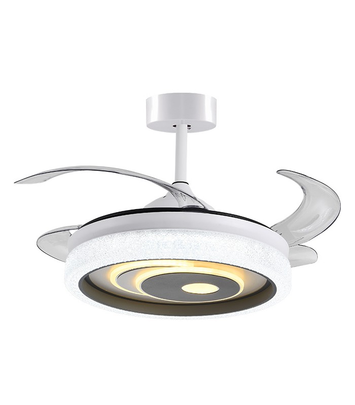 Ventilador Trio DC 72W 6480Lm 4 Aspas Blanco CCT