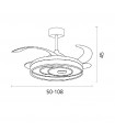 Ventilador Trio DC 72W 6480Lm 4 Aspas Blanco CCT