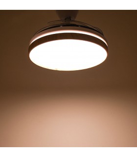 Ventilador LED Cosmos DC 72W 4 aspas 6480Lm Marrón / Cerezo CCT