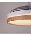 Ventilador LED Cosmos DC 72W 4 aspas 6480Lm Blanco / Haya CCT