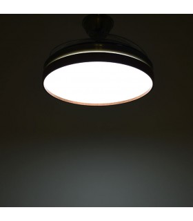 Ventilador LED Cosmos DC 72W 4 Aspas 6480Lm Cuero / Cerezo CCT