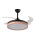 Ventilador LED Cosmos DC 72W 4 aspas 6480Lm Negro / Haya CCT