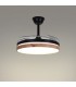 Ventilador LED Cosmos DC 72W 4 aspas 6480Lm Negro / Haya CCT