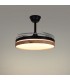 Ventilador LED Cosmos DC 72W 4 aspas 6480Lm Negro / Haya CCT