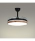 Ventilador LED Cosmos DC 72W 4 aspas 6480Lm Negro / Haya CCT