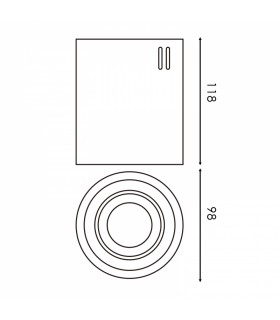 Aplique Techo Milano GU10 Blanco