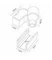 Pack Tapones y Grapas Para Tira Funda Neon Lm3977