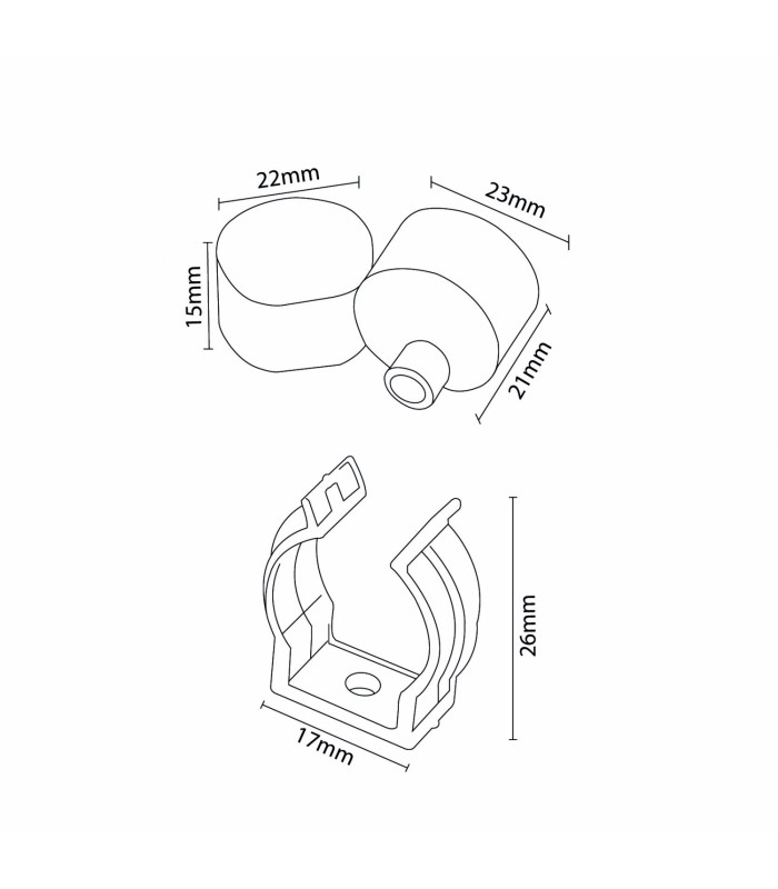 Pack Tapones y Grapas Para Tira Funda Neon Lm3981
