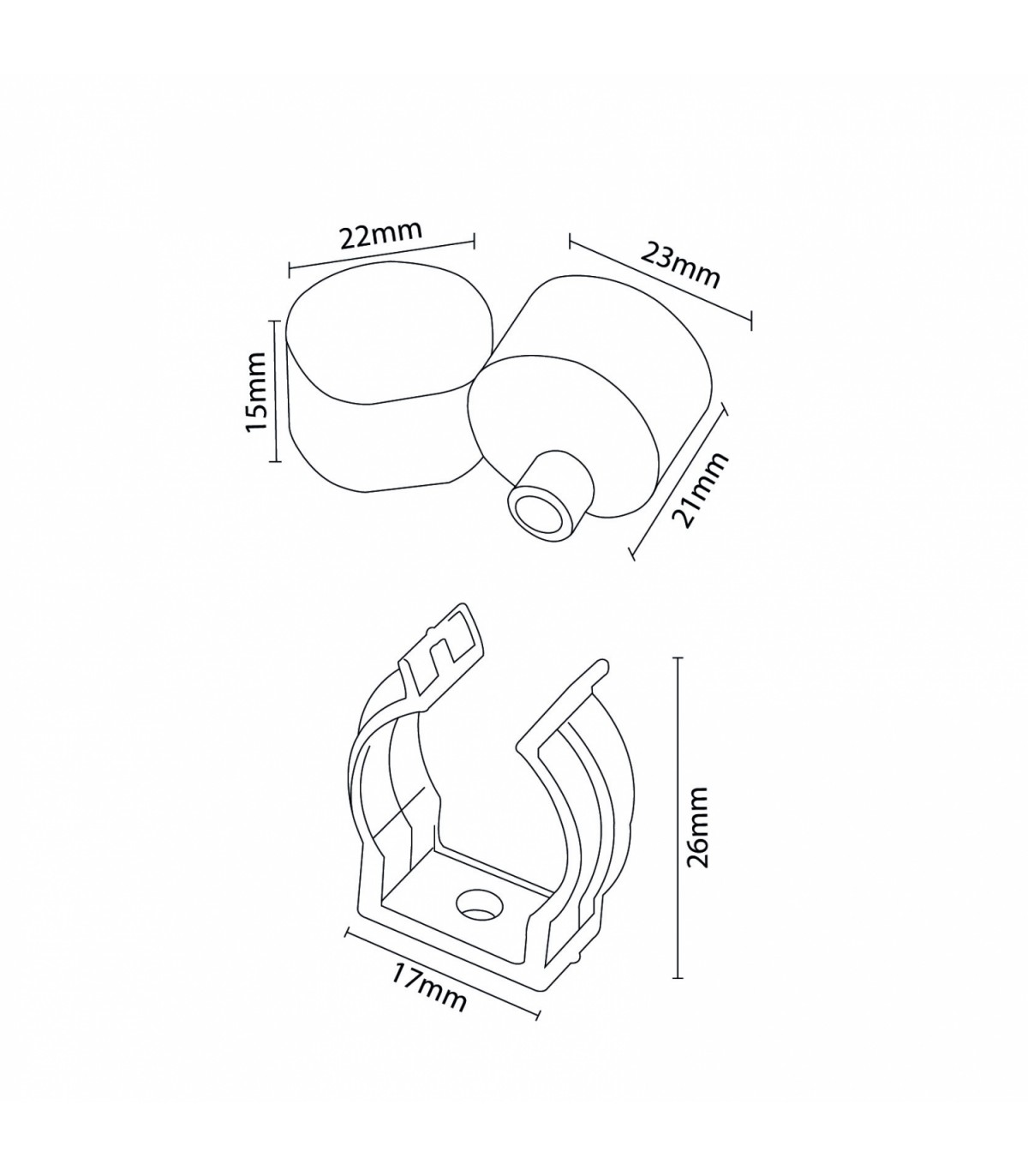 Pack Tapones y Grapas Para Tira Funda Neon Lm3981