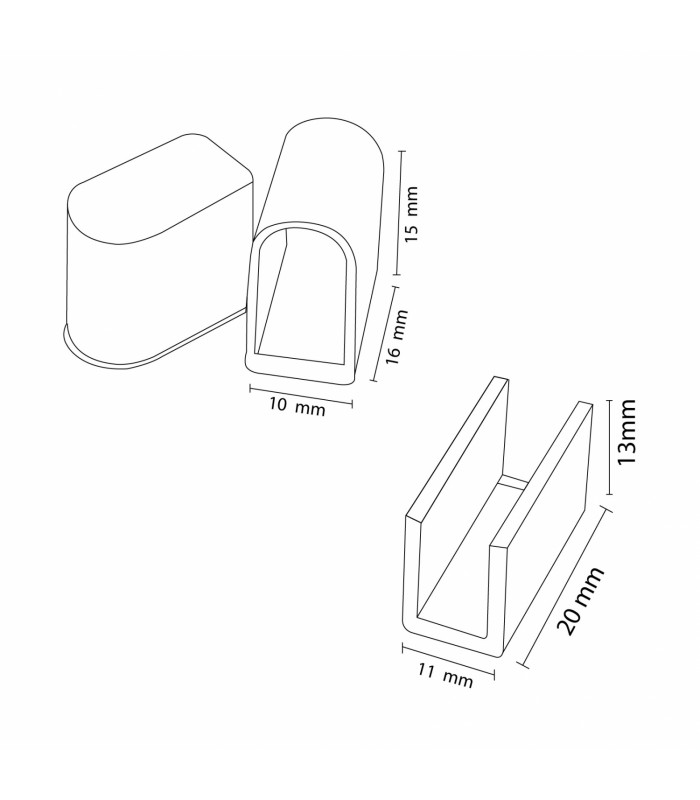 Pack Tapones y Grapas Para Tira Funda Neon Lm3979