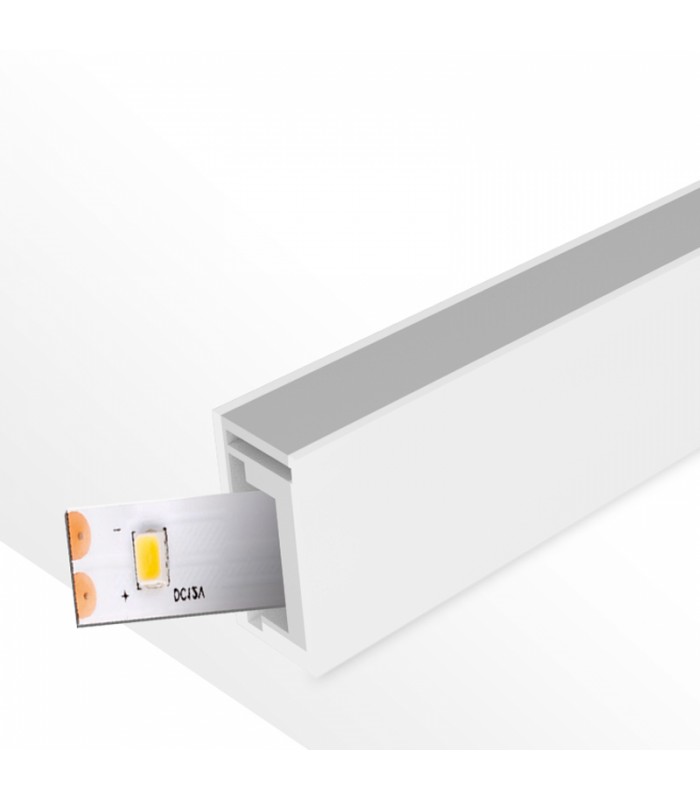 Funda de Silicona Rectanle 15X8 Para Tiras Led -20 Metros-
