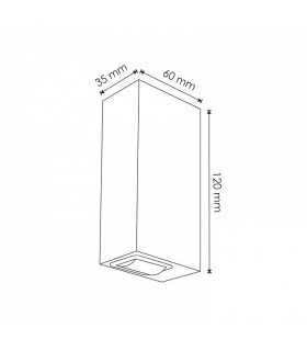 Aplique de Pared Led FALCON 6W 520Lm IP54