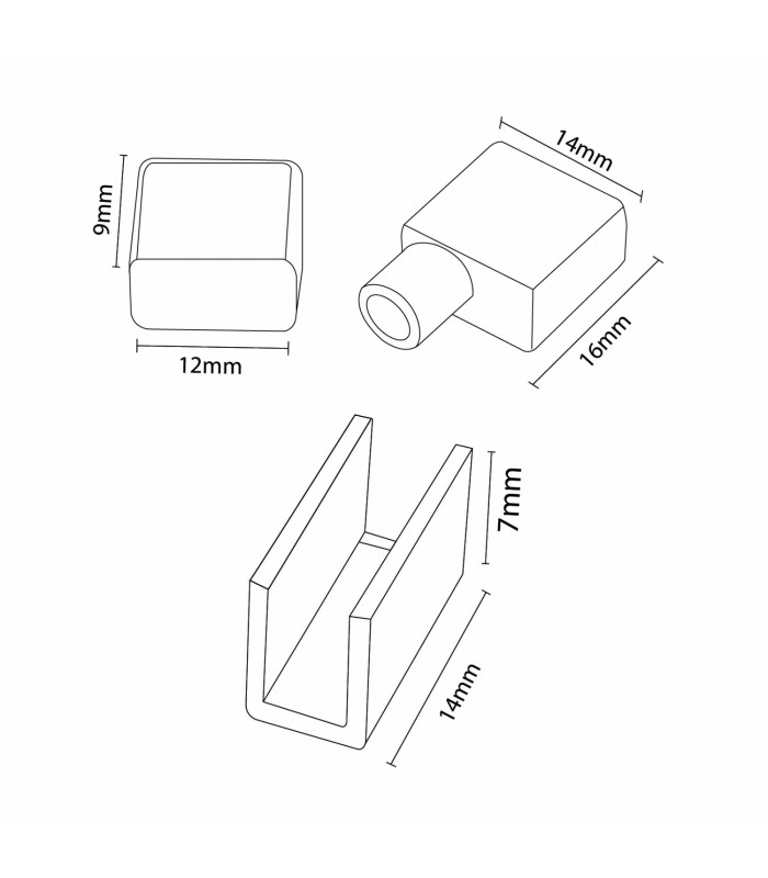 Pack Tapones y Grapas Para Tira Funda Neon Lm3983