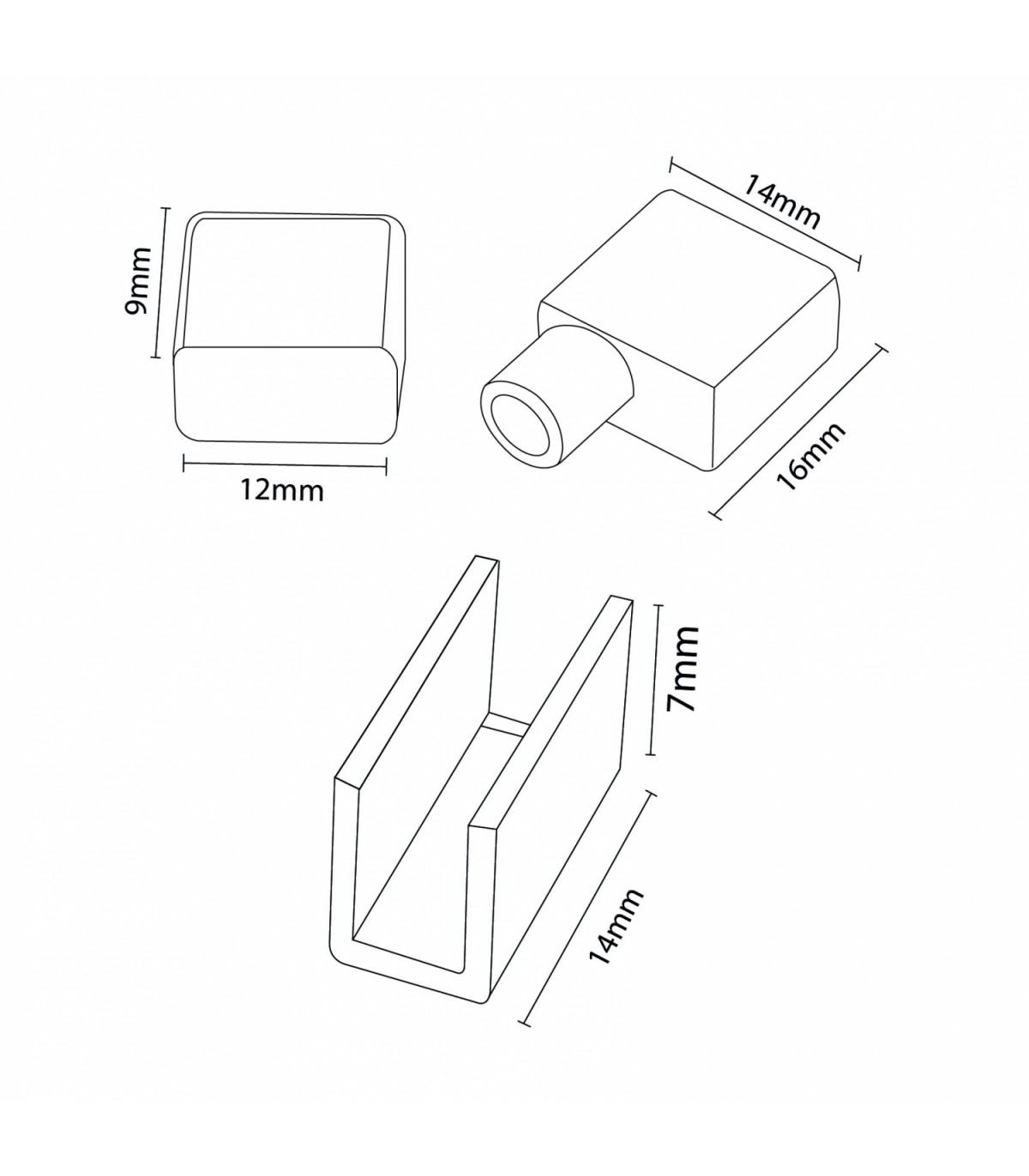 Pack Tapones y Grapas Para Tira Funda Neon Lm3983