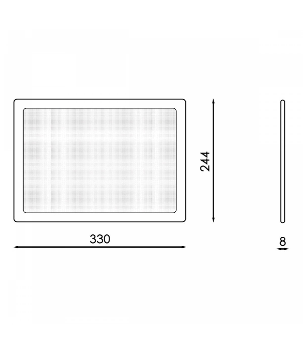 Poster LED A4 2 Caras 12V 7.5W Negro