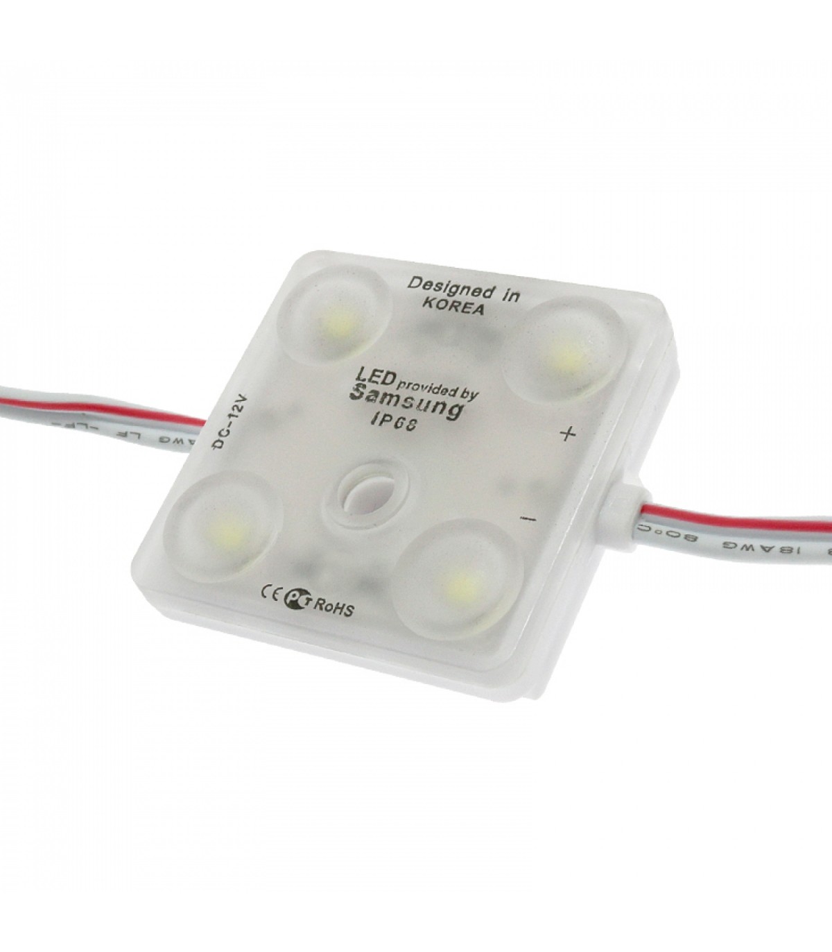 Cadena 20 Módulos 4 Led 2W 165Lm 160º 12VDC IP68