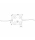 Cadena 20 Módulos 4 Led 2W 165Lm 160º 12VDC IP68