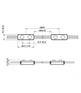 Módulo Led mini PRO 0.48W 50LM 180ºx140º DC 12V IP65