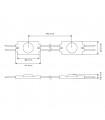 Módulo Led 1.32W 125LM 160º DC 12V IP65