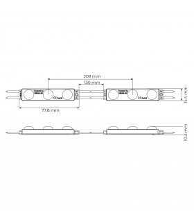 Módulo Led OSRAM 1.5W 150LM 170º DC 12V IP68